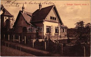 1913 Budapest XI. Gellérthegy, villa a Balogh Tihamér utca 7. szám alatt (Petz Samu tervezte). Erdélyi cs. és kir. udvari fényképész kiadása