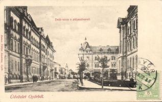 Győr Deák utca a Kisfaludy Kávéházzal