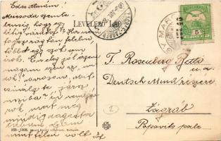 1906 Visegrád, fellegvár, Salamon torony, gőzhajó. Divald Károly műintézete (Budapest) (EK)