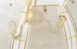 Szarvasi csillár, üveglap elemekkel, d: 50 cm