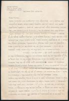 1948 Hollywood, Várkonyi Mihály / Victor Varconi (1891-1976) színész, a némafilmek egyik sztárjának levele Hollywoodból haza testvérének Özv. Hegedűsné Weisz Fridának, "Drága Fricim" megszólítással. Részben gépelt, részben kézzel írt levél, autográf aláírással (Miska), eredeti borítékkal, 2 sztl. lev. / 1948 Hollywood, Letter of Victor Varconi (1891-1976) actor, silent movie actor to his sister. First page typed, the second page is handwritten, with autograph signature, with original envelope, in Hungarian language.