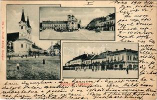 1901 Vác, Fő tér, templom, Tragor Ignác és Fia üzlete. A képeslap címzettje dr. Semadam Sándor ügyvéd (1864-1946), később Simonyi-Semadam Sándor, Magyarország miniszterelnöke 1920. március 15. és július 19. között, az ő kormánya kényszerült a súlyos következményekkel járó trianoni békeszerződés aláírására. A feladó egy ügyfele. Divald Károly 164. sz. (Budapest) / main square, church, shops. The postcard was addressed to Sándor Semadam, Prime Minister of Hungary in 1920 (apró szakadás / tiny tear)