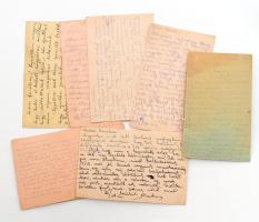 cca 1914-16 össz. 9 db levelezőlap Kézdi-Kovács Lóránthoz (1897-1916), Kézdi-Kovács László (1864-1942) festőművész, műkritikus fiához, többségében I. világháborús tábori posta posta, közte 3 db Sárdy Brutus (1892-1970) későbbi festőművész, restaurátor, Kézdi-Kovács Lenke leendő férjétől. Kézdi-Kovács Lóránt mindössze 19 évesen, 1916-ban az I. világháborúban esett el.