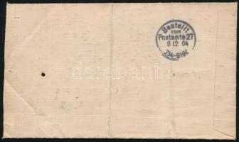 1904 Ajánlott levél Berlinbe küldve / Registered cover to Berlin