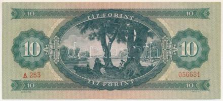 1957. 10Ft "A 263 056631" T:XF / Hungary 1957. 10 Forint "A 263 056631" C:XF
Ad...