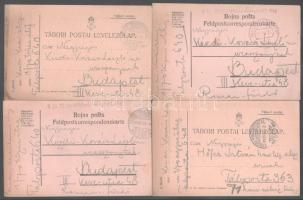 cca 1918 Kézdi-Kovács Elemér (1898-1976) későbbi festőművész 10 db autográf tábor postai levelezőlap...