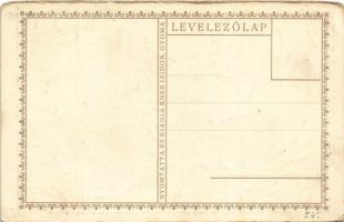 Boldog Újévet! Nyomtatta és kiadja Kner Izidor, Gyoma / Hungarian New Year greeting art postcard s: ...