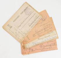 cca 1918 Kézdi-Kovács Elemér (1898-1976) későbbi festőművész 10 db autográf tábor postai levelezőlapja a M. kir. 70. honvéd tüzérezred 1. ütegének katonájaként családjához.