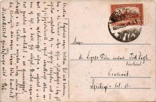 1923 Alsóverecke, Vereczke, Niznije Verecki, Nizsnyi Vorota, Nyzhni Vorota; Dobozy emlékmű / monumen...