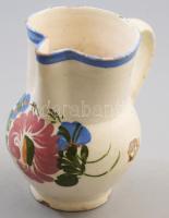 Antik kancsó, cca 1900, mázsérüléssel, m: 14,5 cm