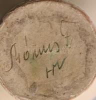 Mónus bokály, jelzett, mázhibával, 20 cm