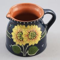 Vintage kancsó, mázhibával, jelzett, m: 10,5 cm