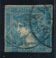 1851 Hírlapbélyeg kék Merkúr "GR.SZ(IGETH)"