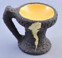 Király Károly hólyagos mécsestartó, jelzett, m: 15 cm