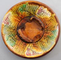 USA dísztál, kis kopással, d: 32,5 cm