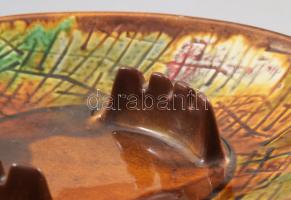 USA dísztál, kis kopással, d: 32,5 cm