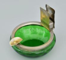 Zöldüveg hamuzó, szerelékkel, d: 12 cm