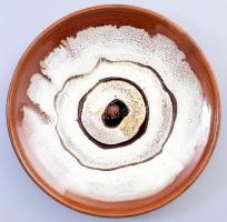 Iparművész falitál, jelzett, d: 25,5 cm