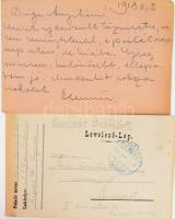 cca 1918 Kézdi-Kovács Elemér (1898-1976) későbbi festőművész 11 db autográf tábor postai levelezőlap...