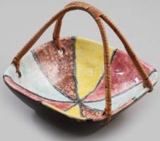 Borsódy Ágnes kínáló, jelzett, 17x17 cm