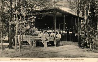 Ustronie Morskie, Henkenhagen; Ostseebad, Erholungsheim Anker, Waldhäuschen. Dr. Trenkler Co. (Leipzig) / forest cottage, villa, guest house (fl)