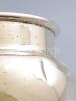 2 fém kehely, horpadással, m: 12,5 cm