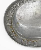 Deli Pál Kalapgyára 1910-1940 kalap alakú alumínium reklámtárgy, h: 12,5 cm