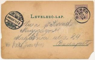 1900 Galánta, utca, templom / street view, church. Art Nouveau, floral, litho (b)