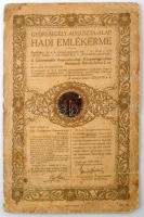Murányi Gyula (1881-1920) 1915. "A Krasniki diadalmas csatában az oroszoktól elvett ágyúból verette az Auguszta-Alap" Fe emlékérem eredeti papír tanúsítványon, fém fülekkel rögzítve (29mm) T:XF rozsda, a tanúsítvány több sérüléssel / Hungary 1915. "Commemorative Medal for the Victory at Krasnik" Fe commemorative medallion on original paper, fixed with metal bands. Sign.: Gyula Murányi (29mm) C:XF