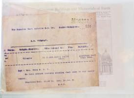 Titanic gyűjtemény. Titanickal kapcsolatos relikviák facsimile másolatainak gyűjteménye: levelek, új...