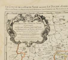 [Felső-Szászország, Brandenburg, Pomeránia rézmetszetű térképe] Le Cercle de La Haute Saxe Le Duche ...