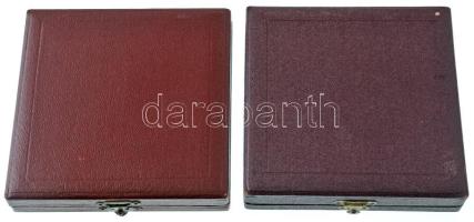 DN "Jászai Mari Díj" kétoldalas, öntött bronz díjérem eredeti tokban (77mm) (2xklf: az egy...