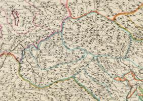 [A francia Alpok, Milánó, Savoya rézmetszetű térképe]

Les Montagnes des Alpes ou sont remarqués l...