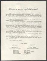 1913 Bp., "Kérelem a magyar képzőművészekhez!" Zilzer Antal megvakult festőművész segélyezésére jótékonysági kiállítás keretében, Kézdi-Kovács László (1864-1942) festőművész, műkritikusnak postázva.