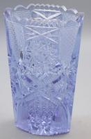 Ajkai Üveggyár (feltehetően), cca 1930, neodymium üveg, jelzés nélkül, m: 28,5 cm /// A gyárban alka...