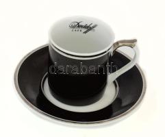 Hollóházi Davidoff kávés csésze, aljjal, jelzett, d: 12 cm