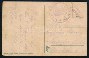 1918 Tábori posta képeslap / Field postcard "K.u.K. Schlafwagensanitätszug Nr. VIII."
