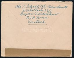 1948 Cenzúrázott levél 13 db bélyeggel Bécsbe / Censored cover to Vienna