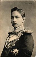 Prinz Adalbert / Adalbert porosz herceg egyenruhában, kitüntetésekkel / Prince Adalbert of Prussia in uniform, with military medals (EK)