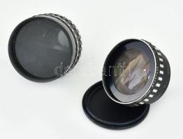 Smena 2 fényképezőgép T22 f: 1:4,5 4 cm objektívvel tokkal + két nagyítógép objektív, tartozékok, do...