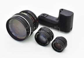 Objektívek: Auto chinon 1:2,8 f: 28, Mini Pentax 110 1:2,8 50 mm, Pentay 1:2,8 110 mm + Pentax winder