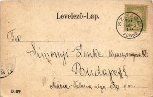 1904 Szliács, Sliac; Bellevue szálloda. Ilona műintézet (Besztercebánya) kiadása / hotel (EB)