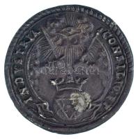 Habsburg Monarchia 1655. "I. Lipót pozsonyi koronázása" Ag koronázási zseton (2,13g/21mm) T:XF patina, kis ph. / Habsburg Monarchy 1655. "Coronation of Leopold I in Pressburg" Ag coronation token. "INDUSTRIA CONSILIO ET / LEOPOLDVS IGNA - TIVS ARCHID AVST - CORONATVS IN - REGEM HVNGA - RIAE XXVII IVN - MDCLV" (2,13g/21mm) C:XF patina, small edge error