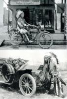 cca 1910 Korszakváltás a prérin, 2 db modern nagyítás, jelzés nélkül, 15x21 cm