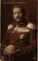 Generaloberlt. v. Hindenburg. Foto E. Bieber / Hindenburg német vezérezredes egyenruhában, kitüntetésekkel / Hindenburg in uniform, with medals (tűnyomok / pinmarks)