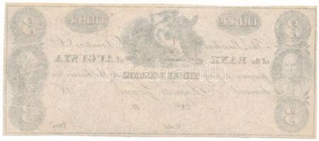 Amerikai Egyesült Államok / Georgia ~1850. 3$ "The President Directors &amp; Co of the Bank...