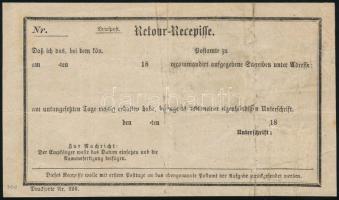 1872 Réznyomat 10kr tértivevényen, Szabadka háromnyelvű bélyegzéssel / 10kr on Retour Recepisse