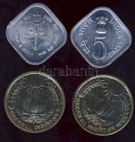 India 1970-78. 5p (2x) + 20p (2x) össz. 4 db "FAO" tanúsítványokkal T:1,1-