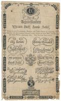 1806. 10G "Bécsi városi bankócédula" vízjeles papíron, szárazpecséttel, kézi sorszámmal T:...