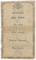 1806. 10G "Bécsi városi bankócédula" vízjeles papíron, szárazpecséttel, kézi sorszámmal T:...